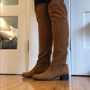 Stuart  suede  over the knee boot